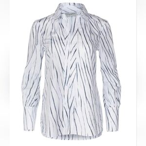 Charlotte Brody Laurel Blouse In White Willow Size Small